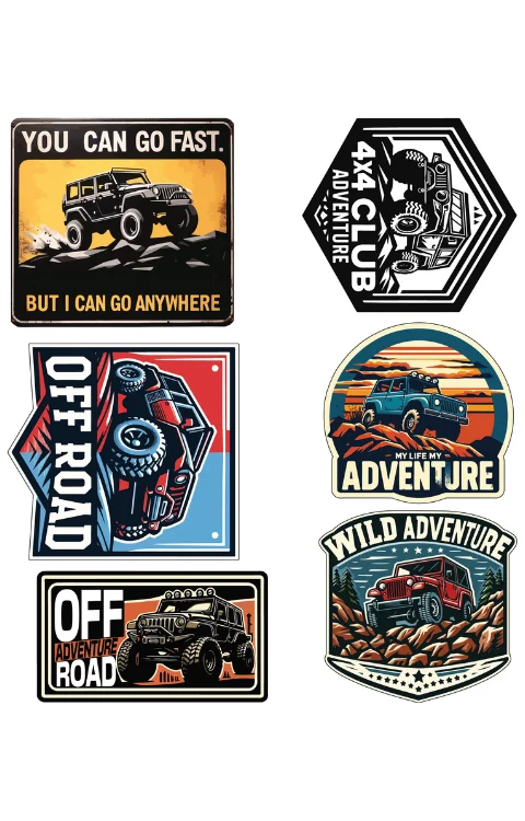 Off Road Adventure Packet Sticker | Printed In Premium Gloss Vinyl With FPF(Fade Protection Film), Water Proof, Precut Sticker, Pack Of 1, Size 2.0 Inches